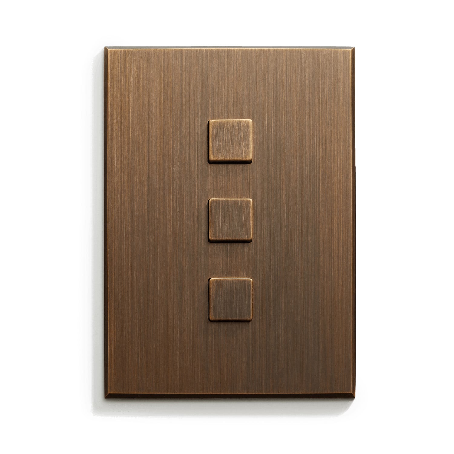 A light switch with four squares on a white background.