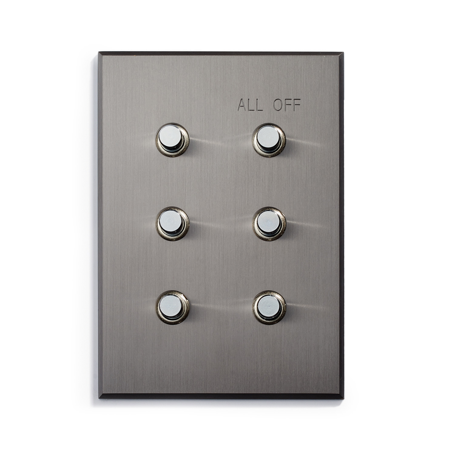 An all off switch with four buttons on it.